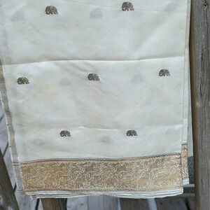 Vintage Silk with real Gold Thread  Stole/Shawl